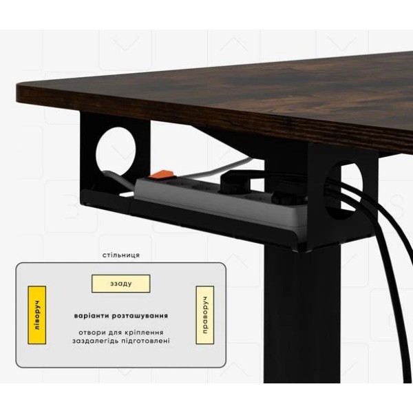 Фото - Стол с электрорегулировкой высоты Mealux PowerDesk Lite Antique (EVO-201 Lite Antique/B)